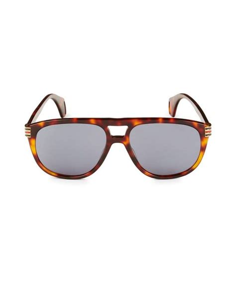 gucci havana brown sunglasses|gucci 60mm aviator sunglasses.